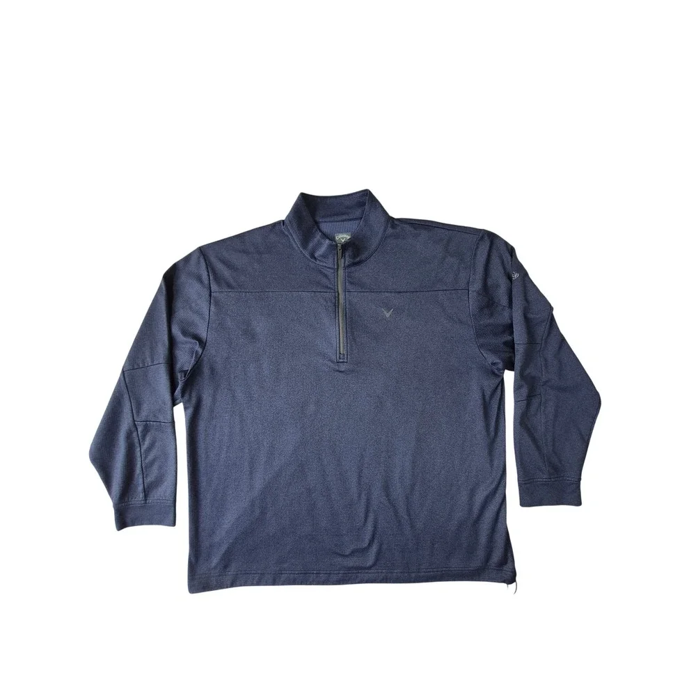 Callaway Weather Series Mens 2XL Navy Blue Quarter Zip Golf Pullover Jacket